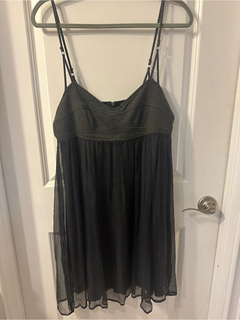 Ella Moss Black Sheer Midi Slip Dress
